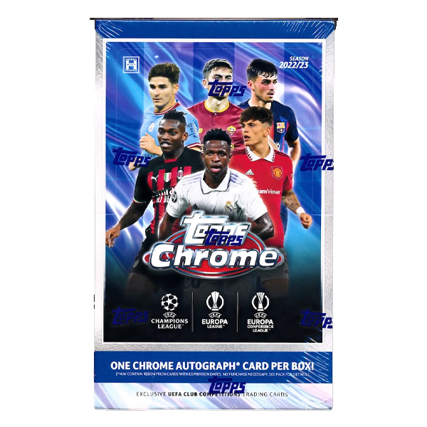 2022-23 Topps Chrome UEFA Club Competition Hobby Box By The Pack