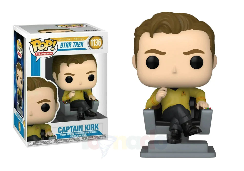 Funko Pop! Television #1136 Star Trek: TOS Captain Kirk (Captain\'s Chair) Vinyl Figure