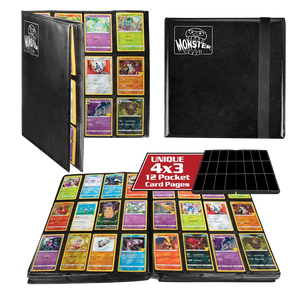 12 Pocket Zodiac Monster Matte Binder Black 