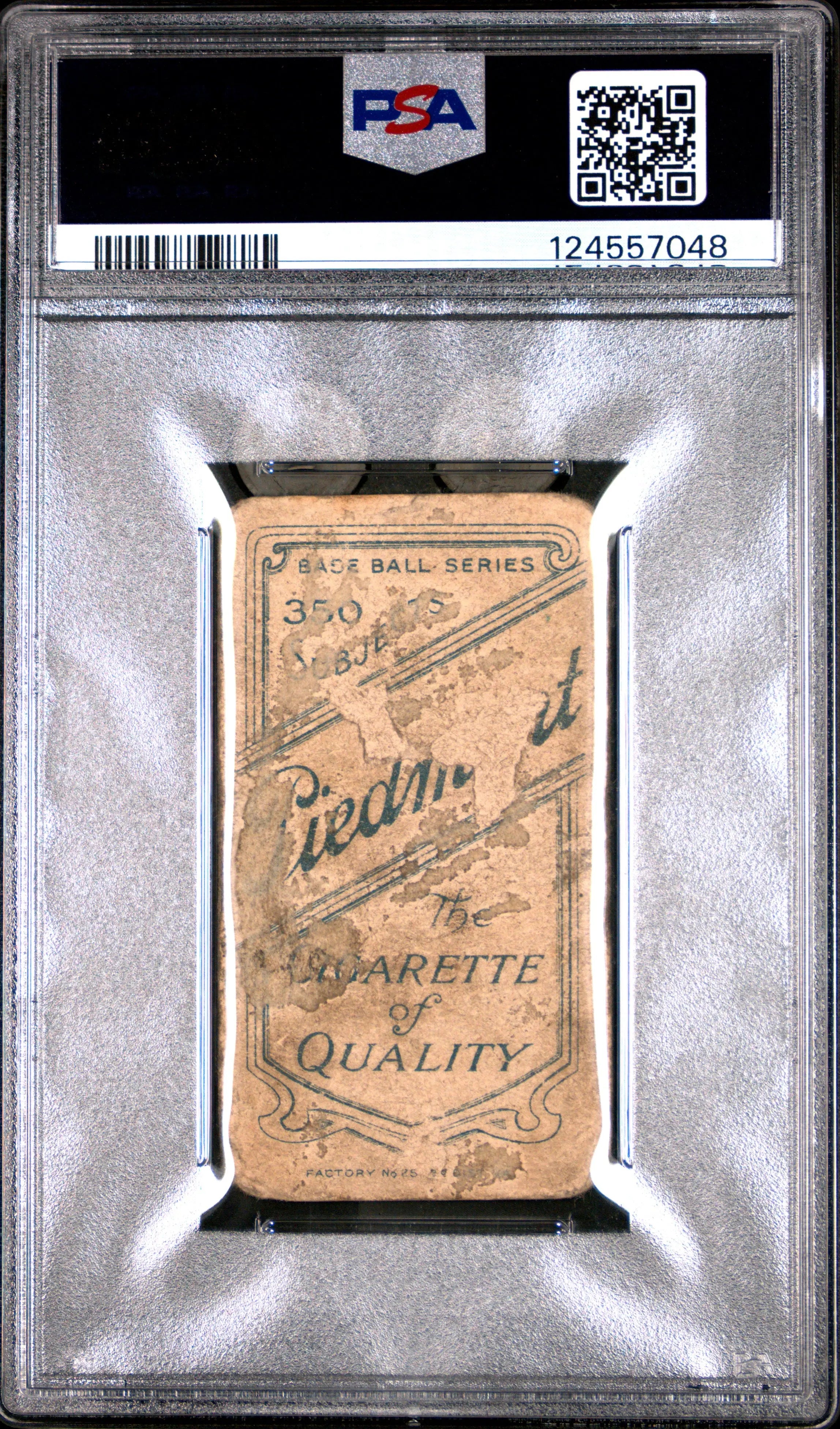 1909-11 T206 Piedmont 350 Miller Huggins Hands At Mouth PSA 1 