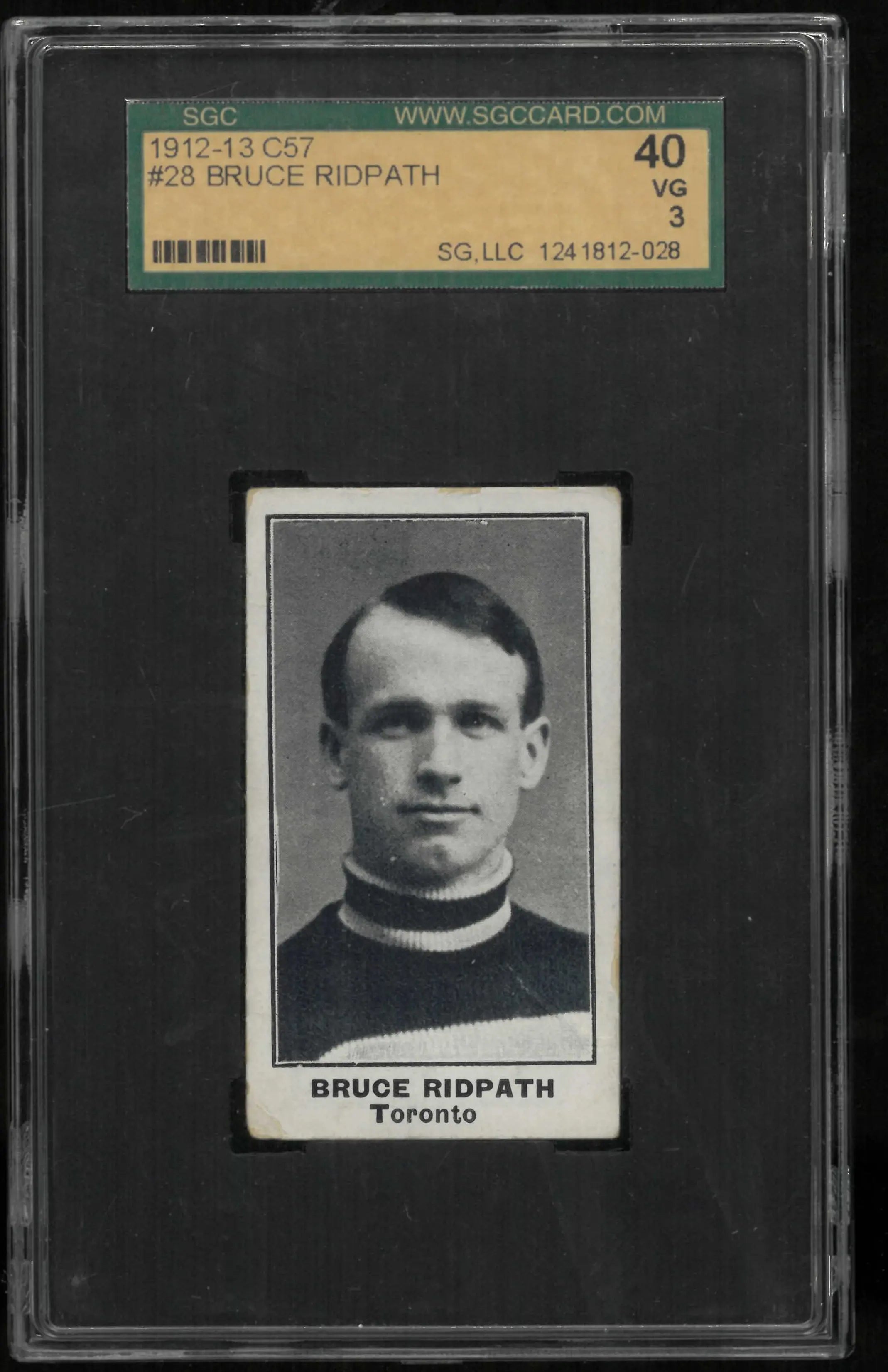 1912-13 C57 Hockey Bruce Ridpath SGC 3 