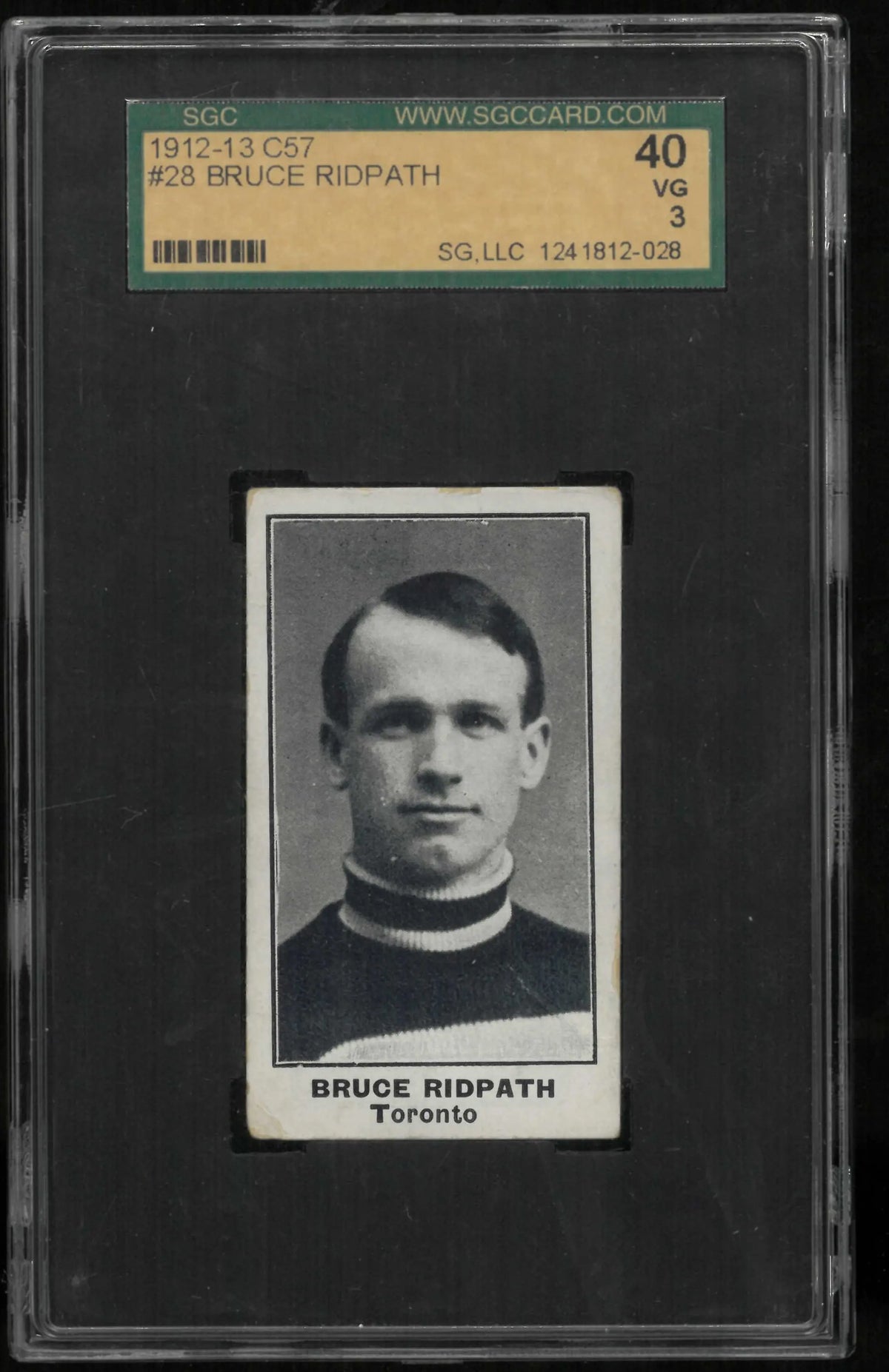 1912-13 C57 Hockey Bruce Ridpath SGC 3 