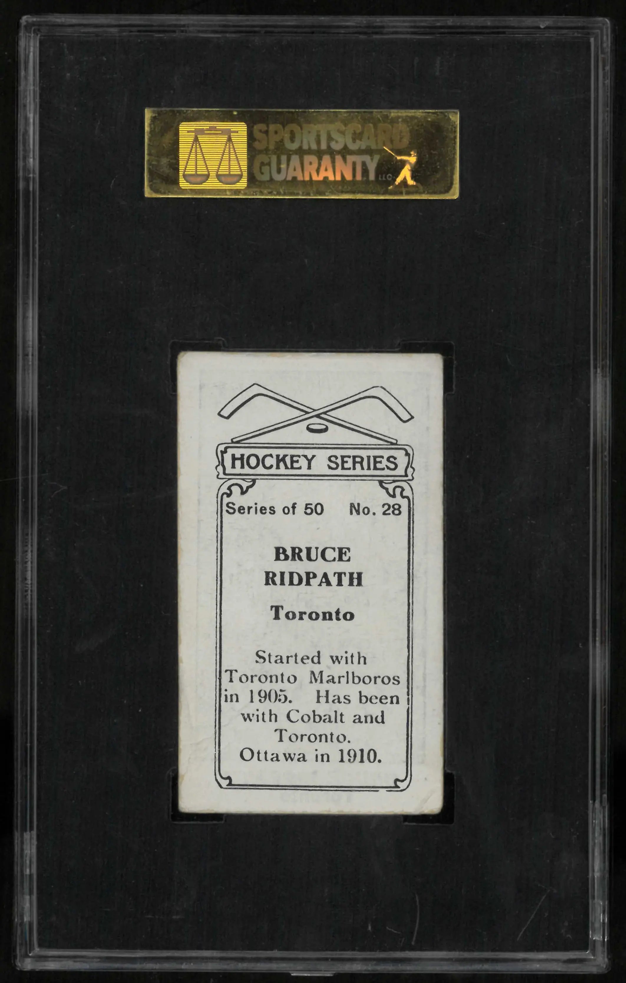 1912-13 C57 Hockey Bruce Ridpath SGC 3 