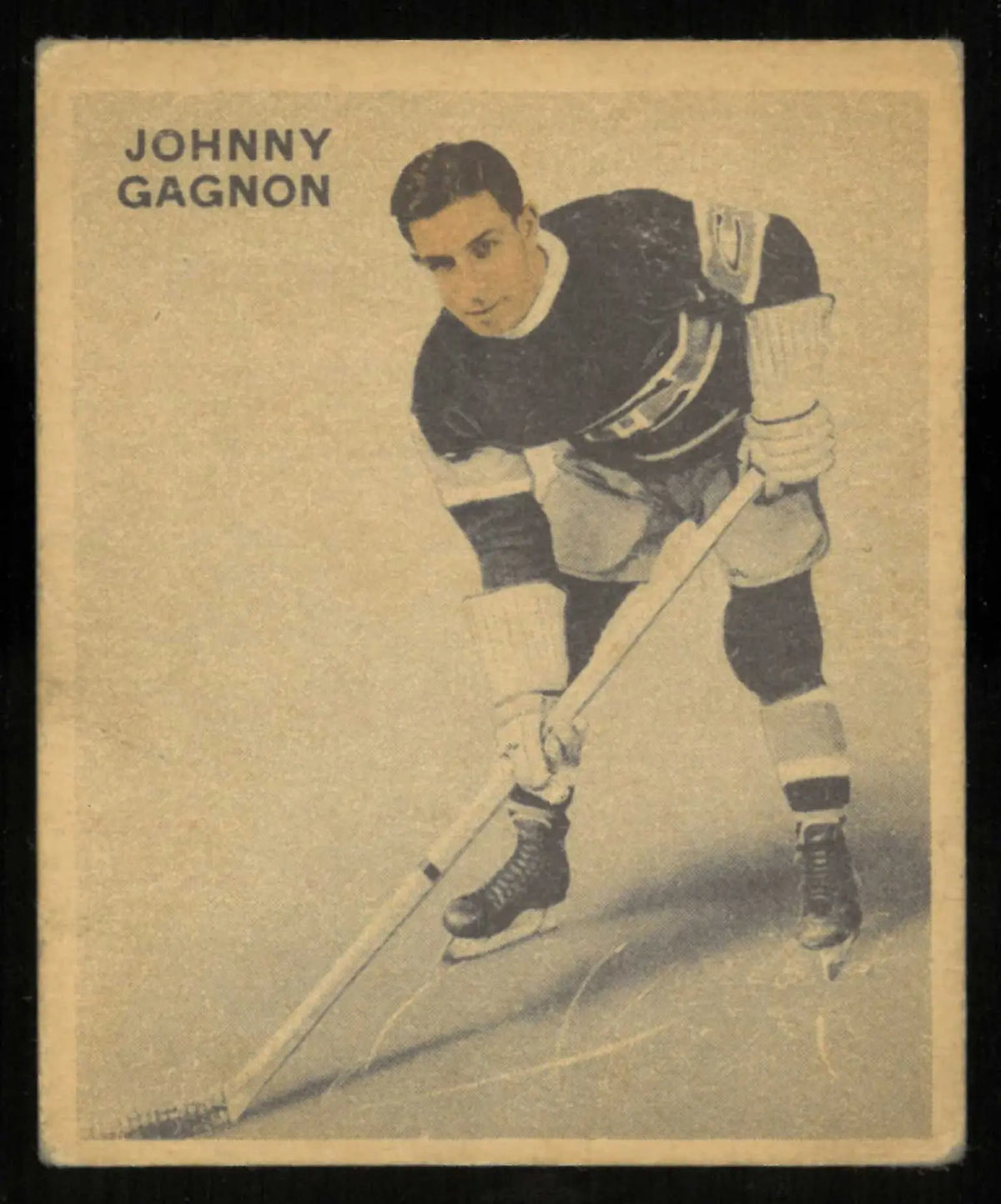 1933-34 World Wide Gum Ice Kings Johnny Gagnon English Only Back 
