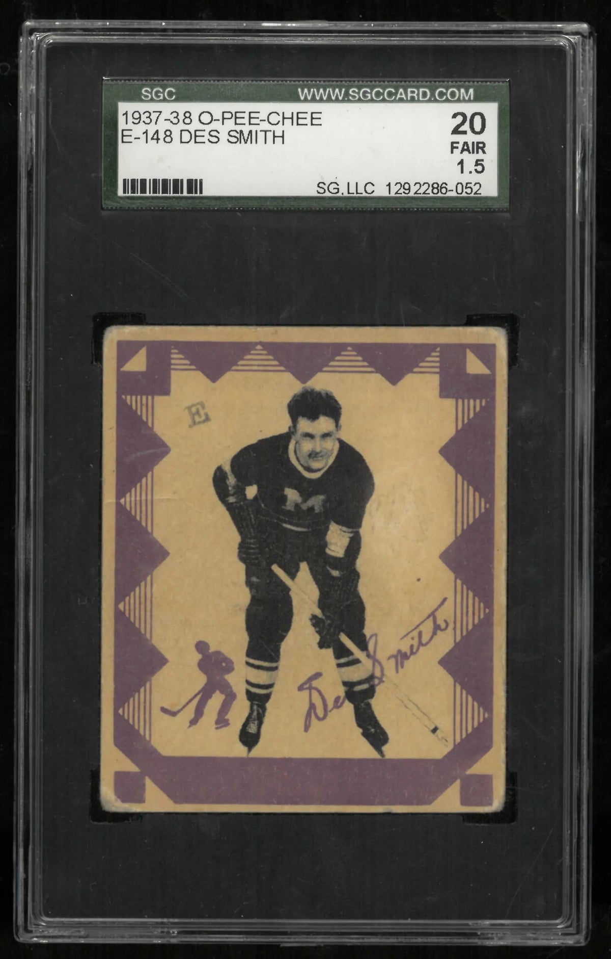 1937-38 O-Pee-Chee OPC Hockey Des Smith SGC 1.5 