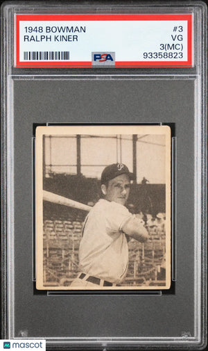 1948 Bowman Baseball Ralph Kiner #3 MC PSA 3 HOF 
