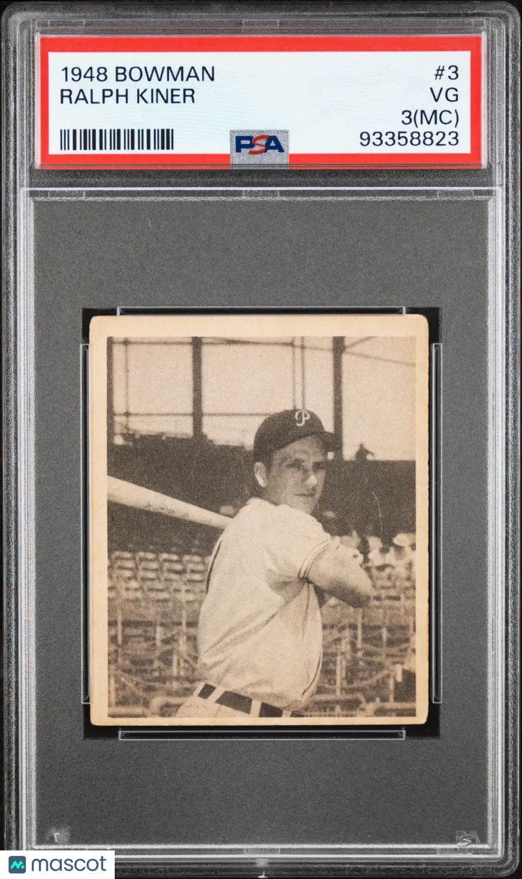 1948 Bowman Baseball Ralph Kiner #3 MC PSA 3 HOF 