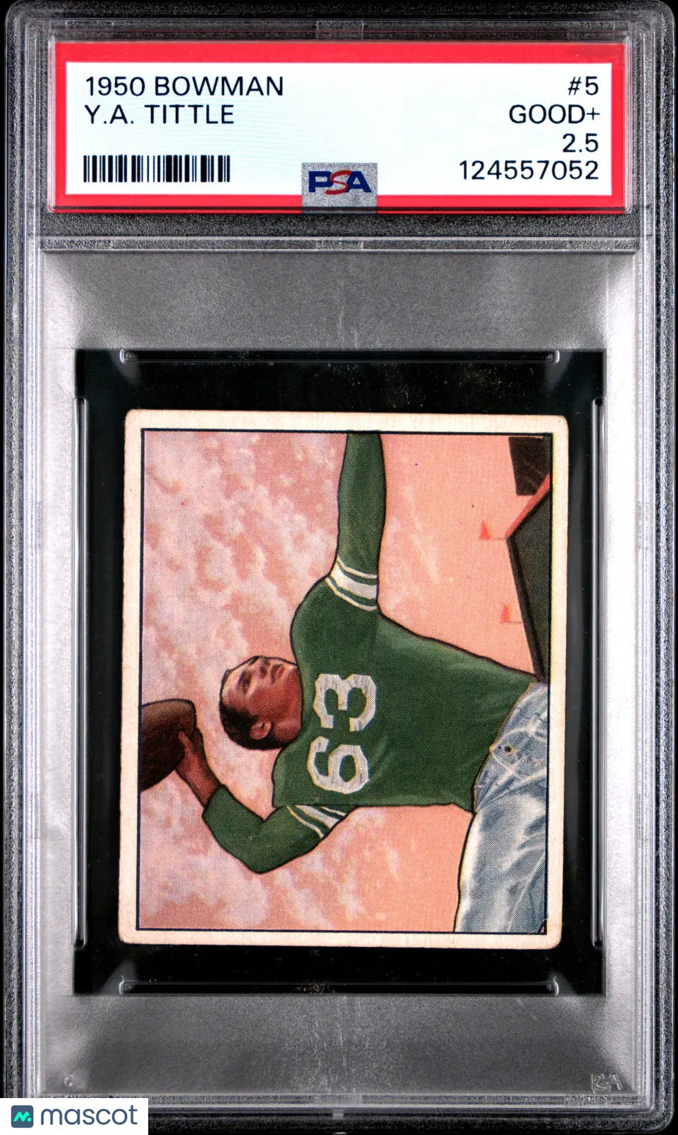 1950 Bowman Football Y. A. Tittle #5 PSA 2.5 