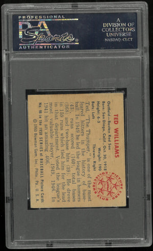 1950 Bowman Ted Williams #98 PSA 4 VG-EX Boston Red Sox 