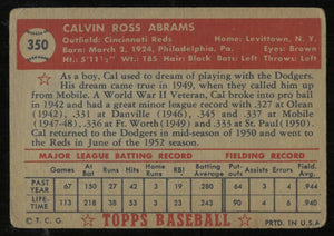 1952 Topps Baseball Vintage Cal Abrams 