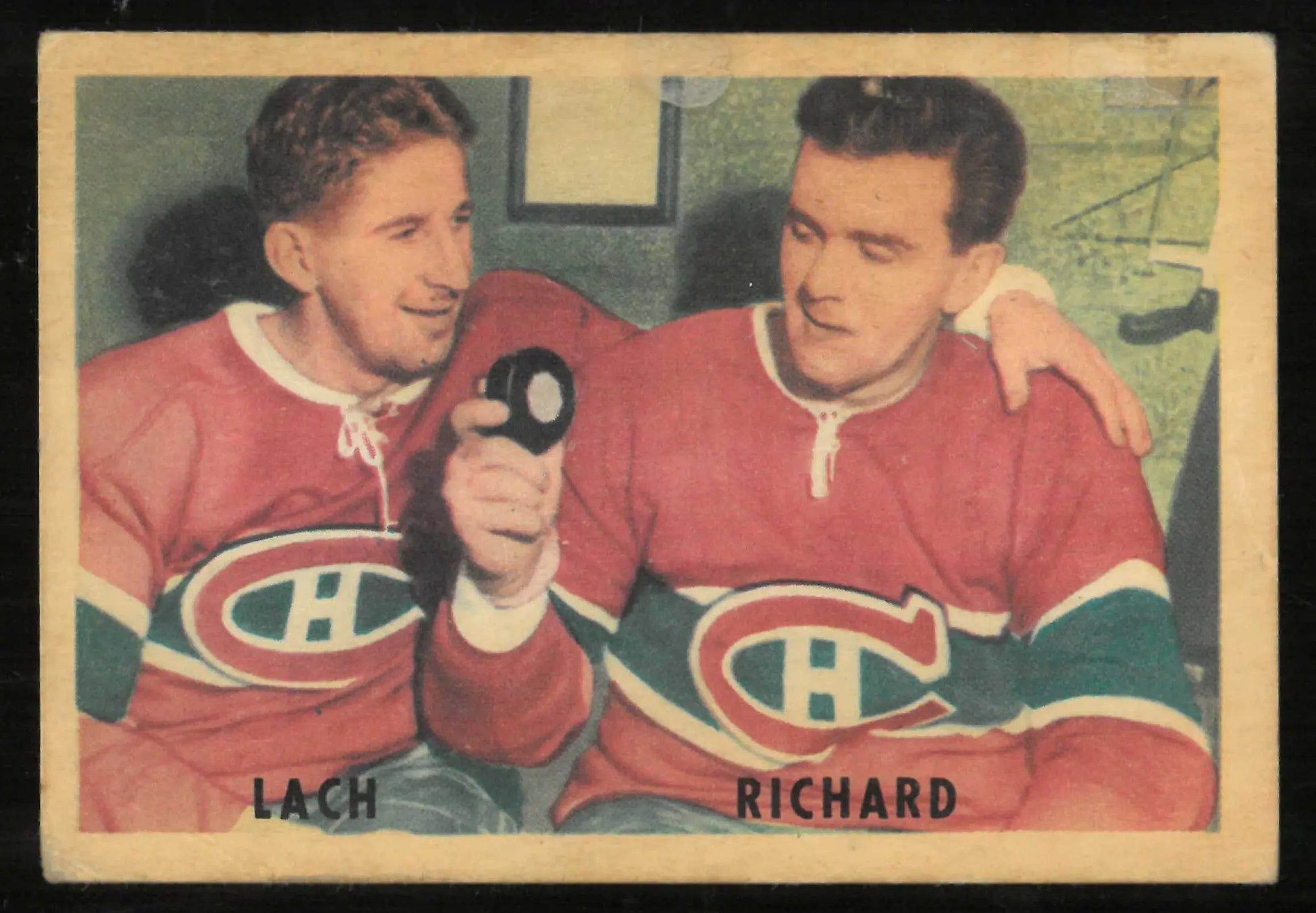 1953-54 Parkhurst Hockey Elmer Lach Maurice Richard 