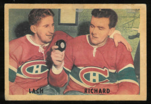 1953-54 Parkhurst Hockey Elmer Lach Maurice Richard 