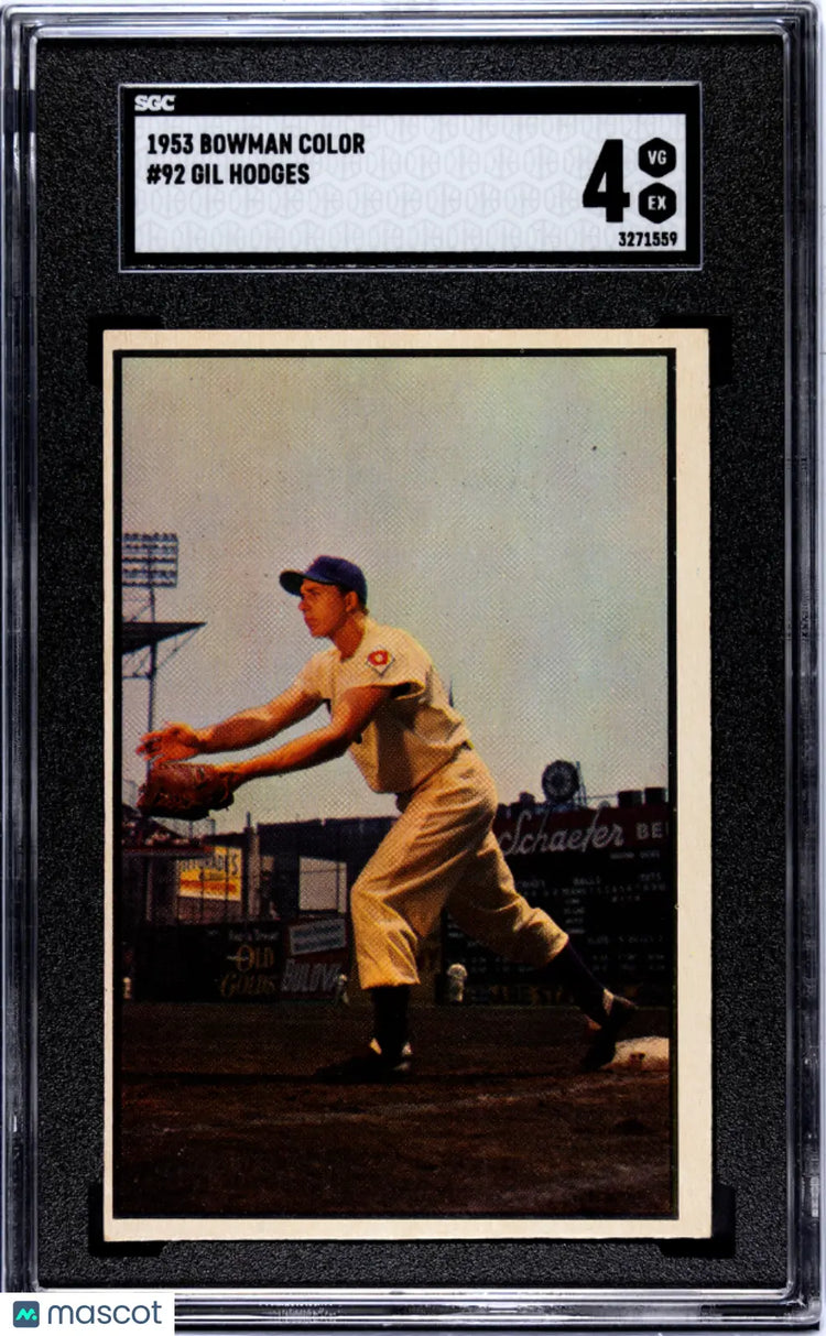 1953 Bowman Baseball Color Gil Hodges #92 SGC 4 