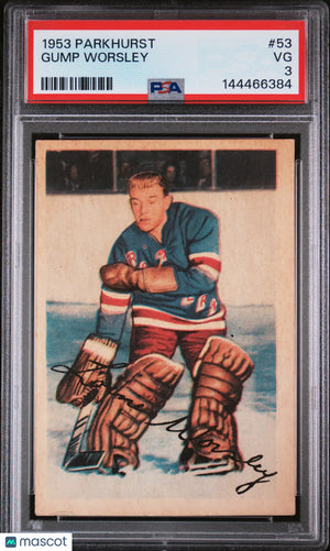1953 Parkhurst Hockey Gump Worsley #53 PSA 3 NEW CERT 