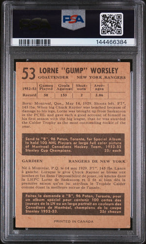 1953 Parkhurst Hockey Gump Worsley #53 PSA 3 NEW CERT 