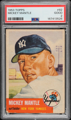1953 Topps Mickey Mantle PSA 2 