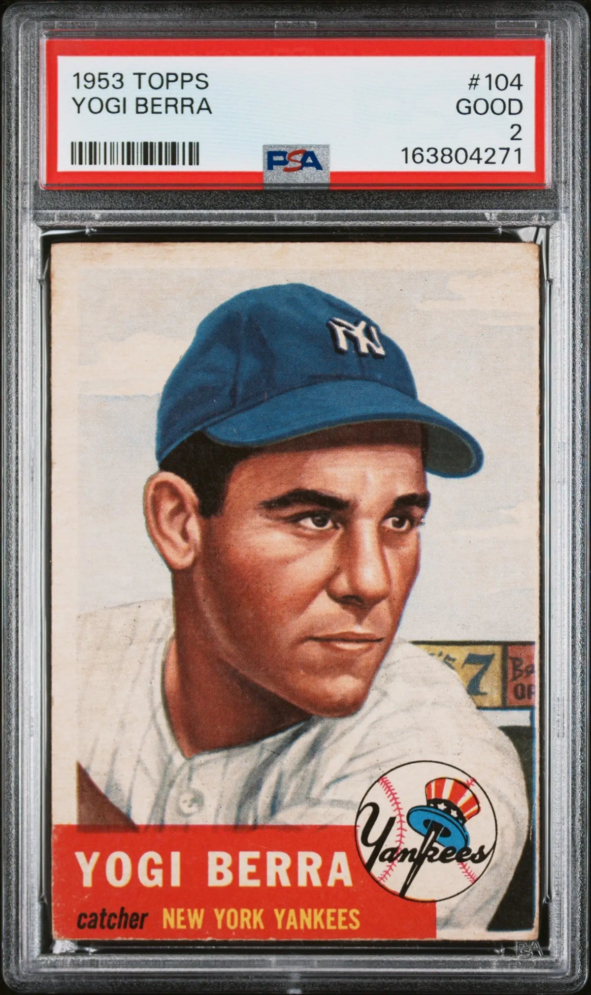 1953 Topps Yogi Berra PSA 2 