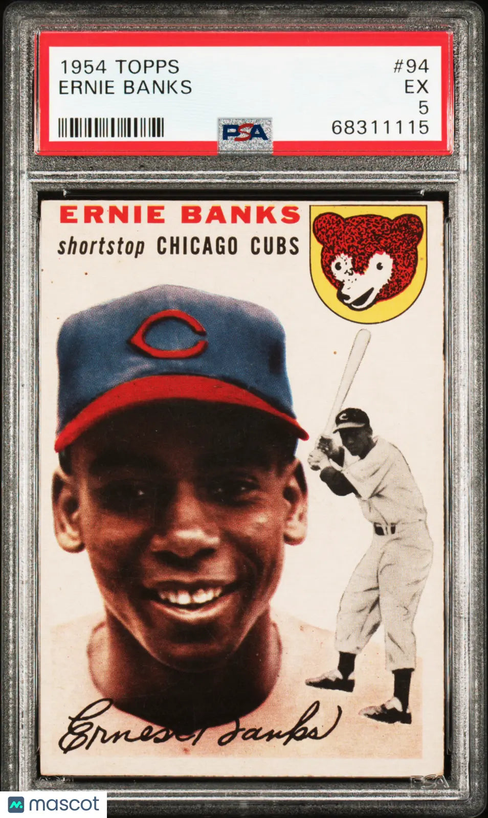 1954 Topps Baseball Ernie Banks RC Rookie #94 PSA 5 