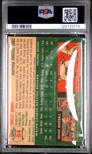 1954 Topps Baseball Ernie Banks #94 PSA 4 (MC) Chicago Cubs 
