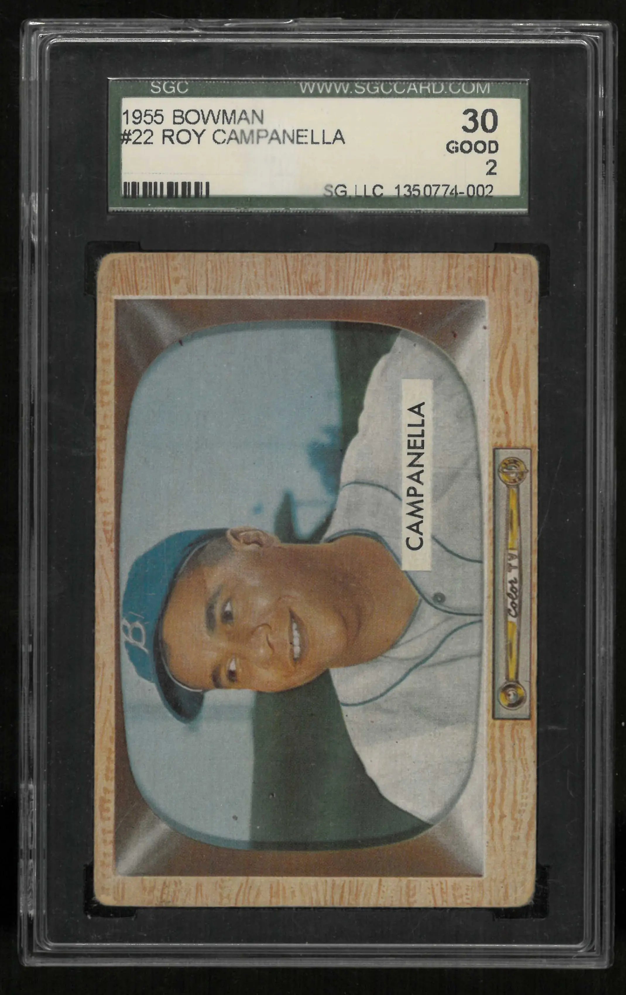 1955 Bowman Vintage Baseball Roy Campanella SGC Green Label 30 2 