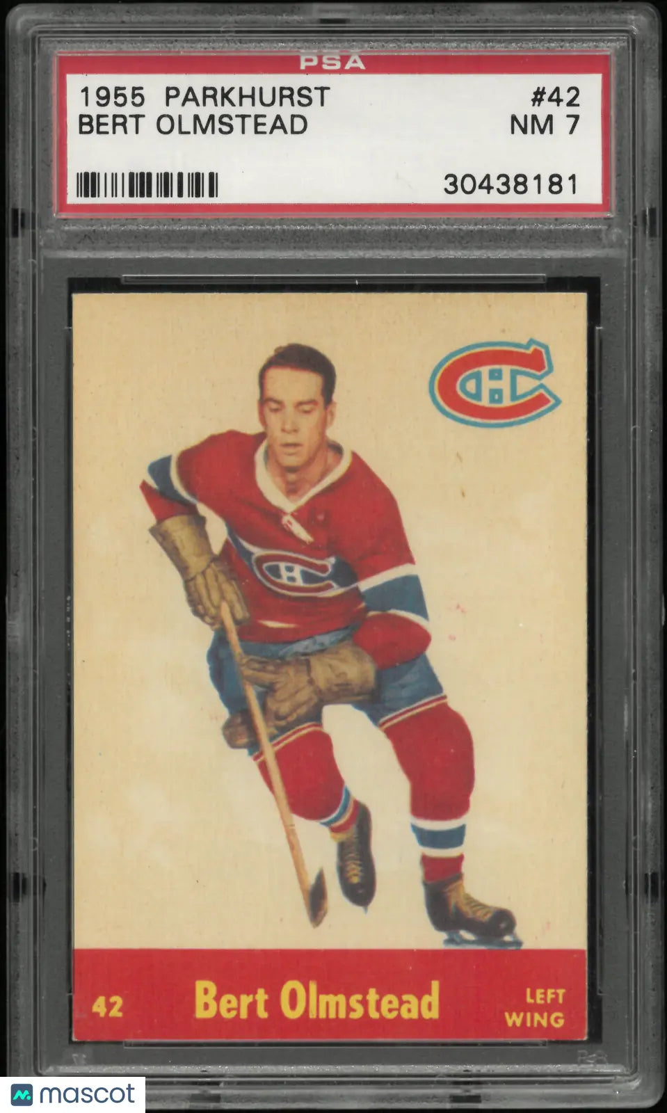 1955 Parkhurst Bert Olmstead PSA 7 