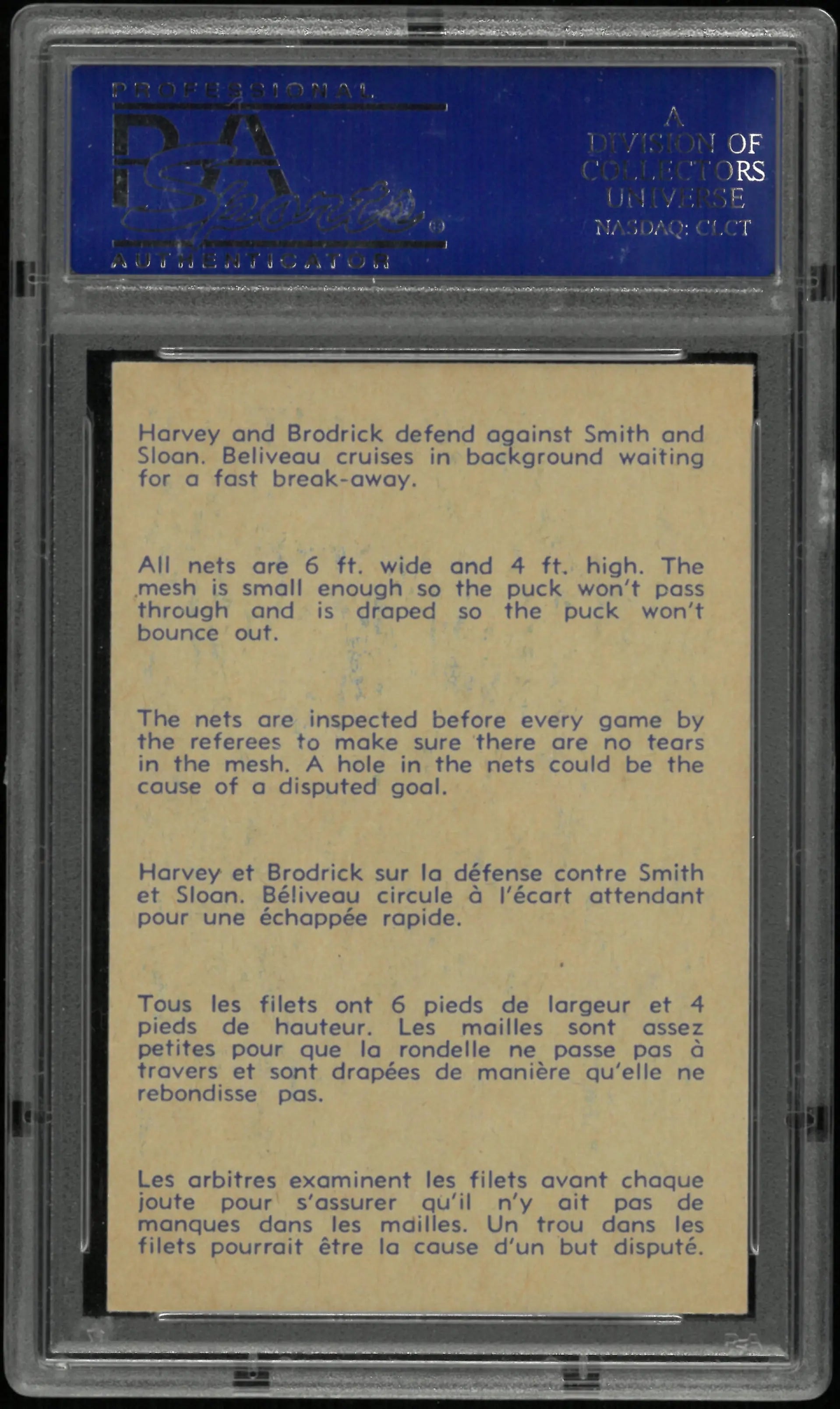 1957 Parkhurst Puck And Sticks High PSA 7 