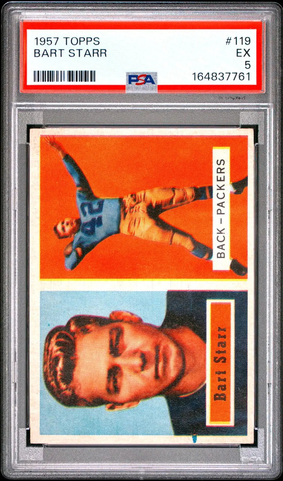 1957 Topps Vintage Football Rookie Bart Starr RC PSA 5 