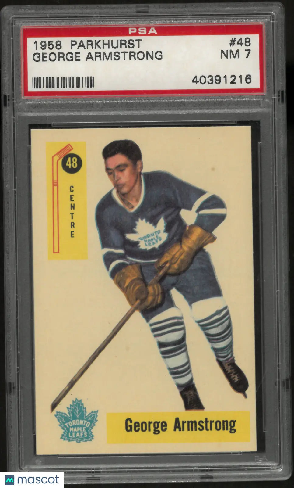 1958 Parkhurst Hockey George Armstrong PSA 7 
