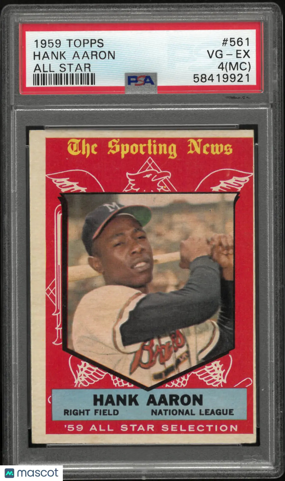 1959 Topps Hank Aaron All Star MC PSA 4 