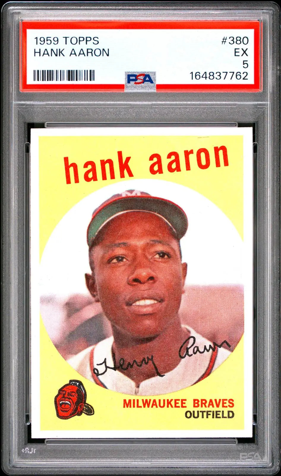 1959 Topps Vintage Baseball Hank Aaron PSA 5 