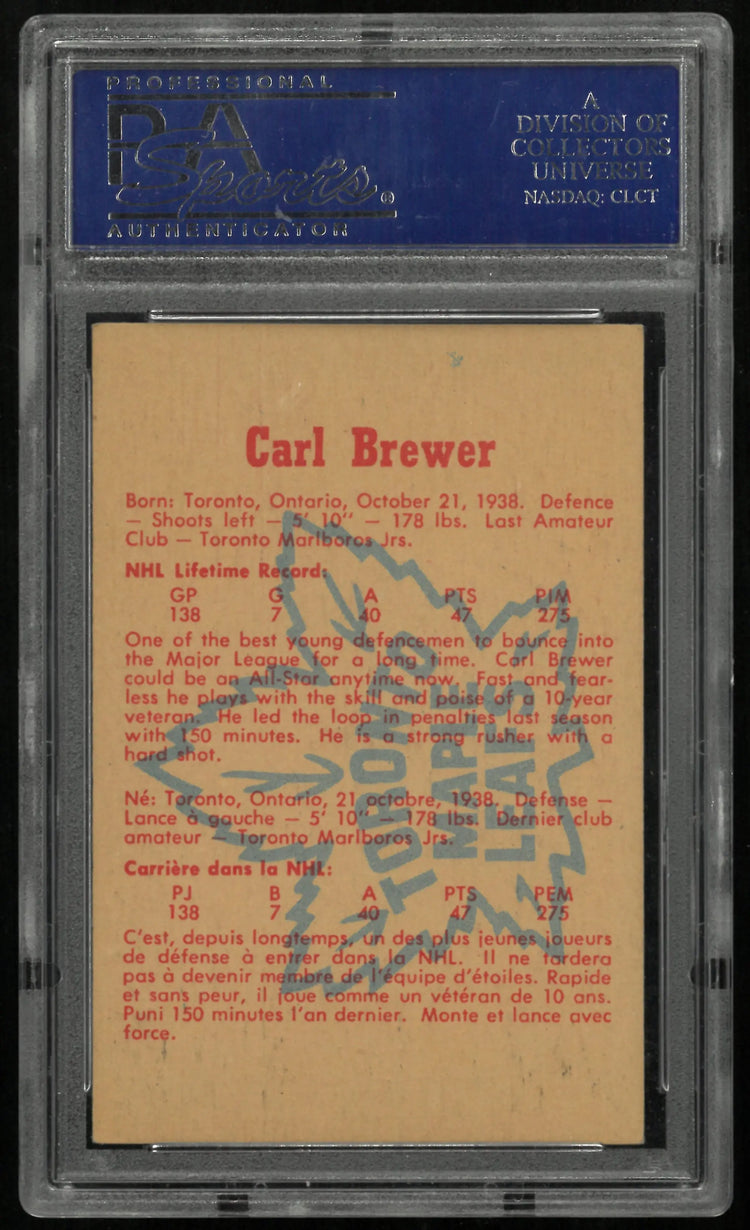 1960 Parkhurst Carl Brewer PSA 6 