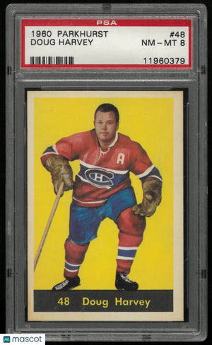 1960 Parkhurst Hockey Doug Harvey PSA 8 