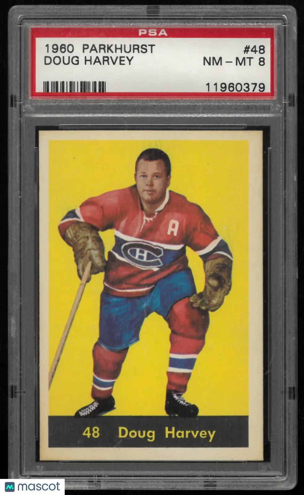 1960 Parkhurst Hockey Doug Harvey PSA 8 