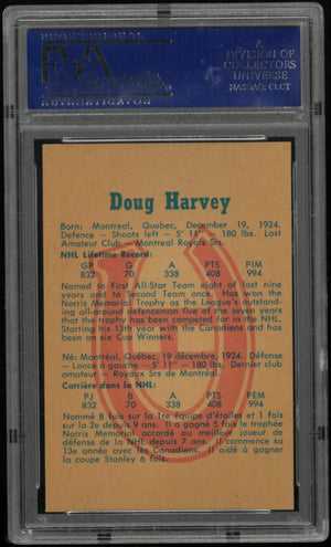 1960 Parkhurst Hockey Doug Harvey PSA 8 