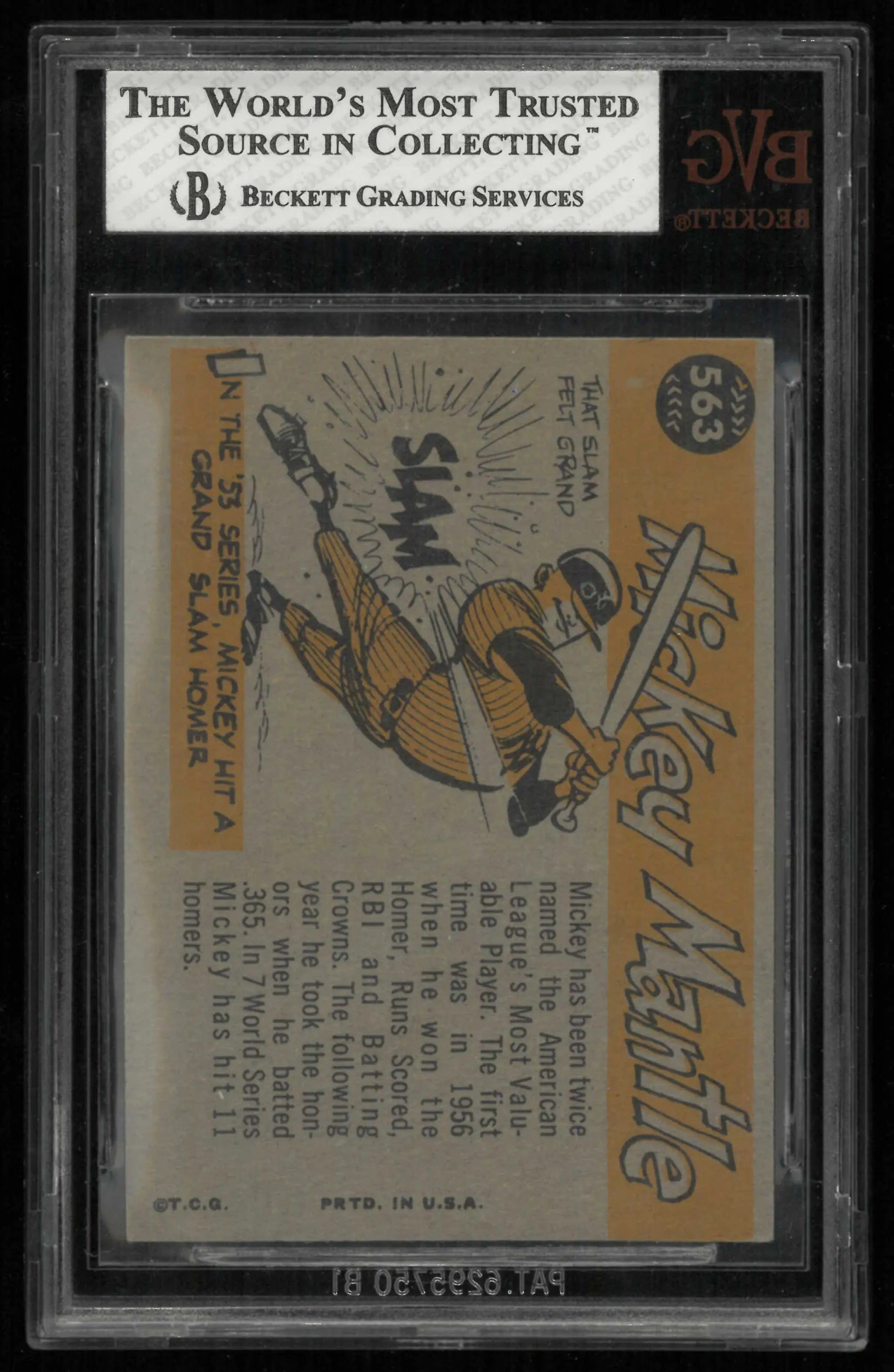 1960 Topps Baseball All Star Selection Mickey Mantle BGS 6.5 