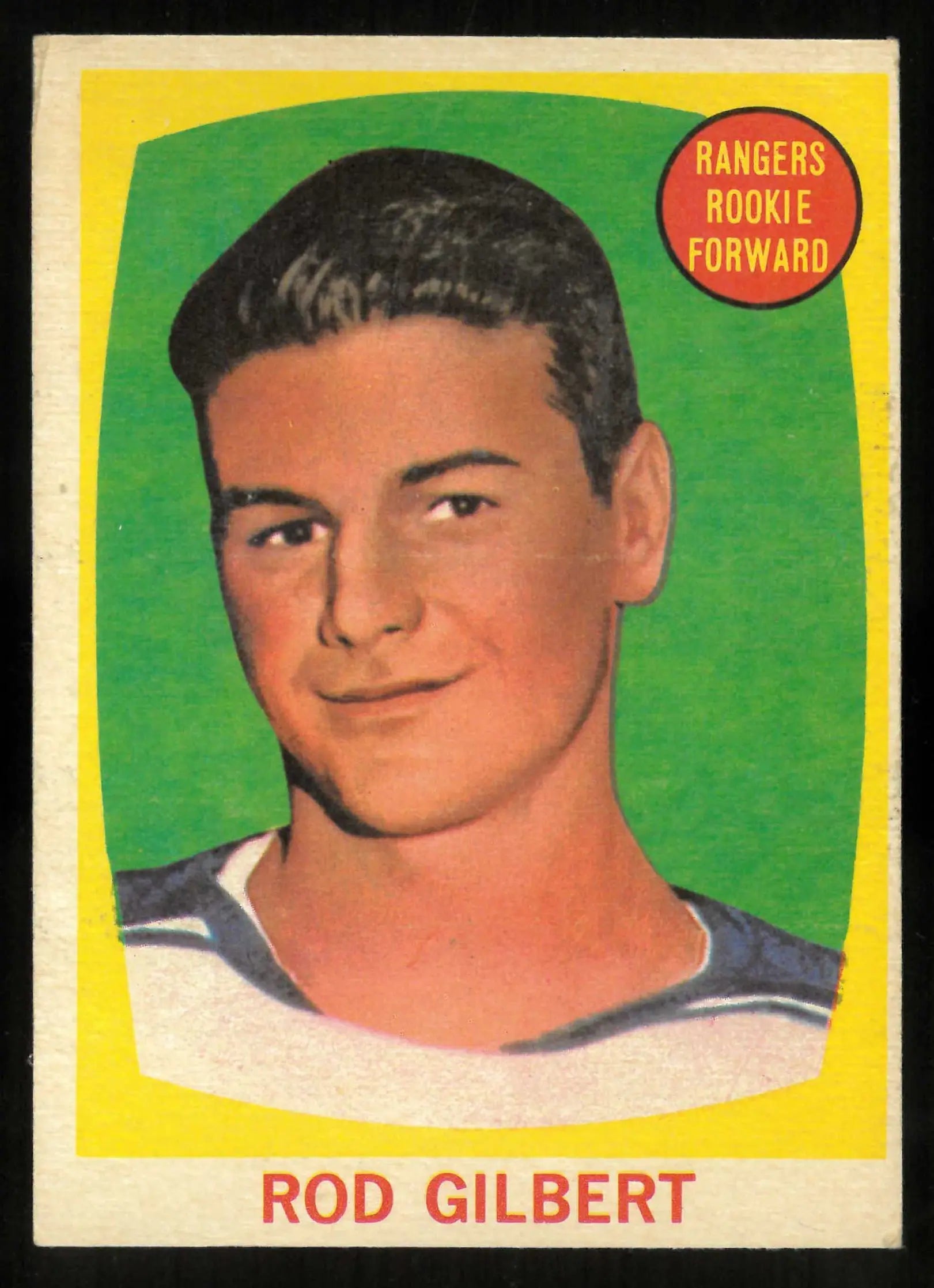 1961-62 Topps Vintage Hockey Rookie Rod Gilbert RC 
