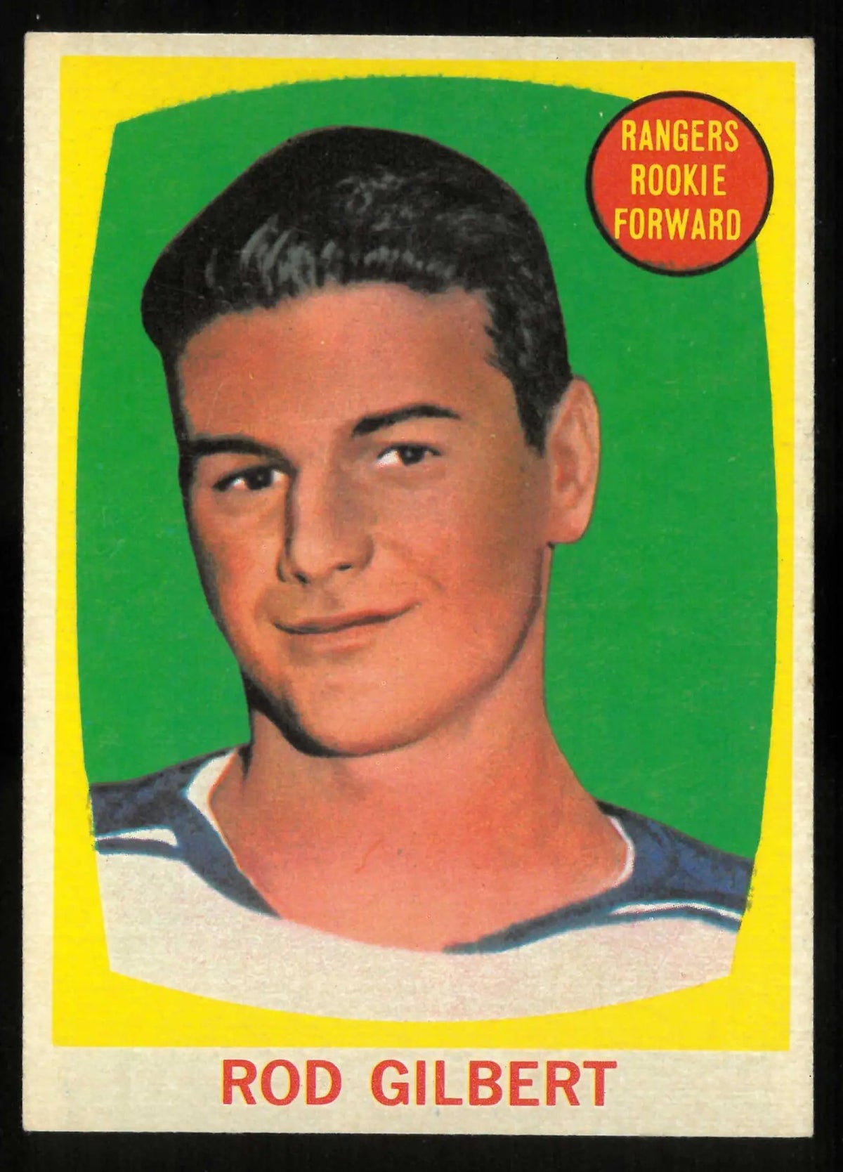 1961-62 Topps Vintage Hockey Rookie Rod Gilbert RC 