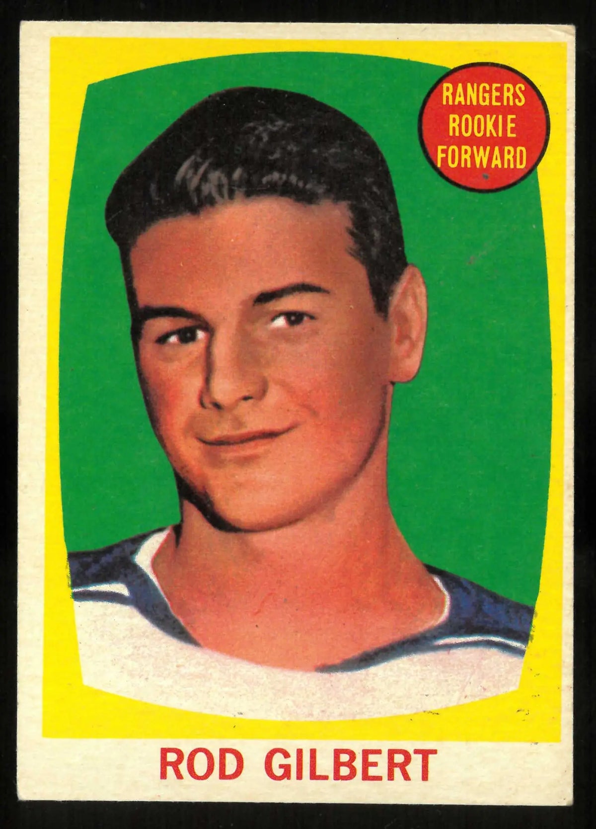 1961-62 Topps Vintage Hockey Rookie Rod Gilbert RC 