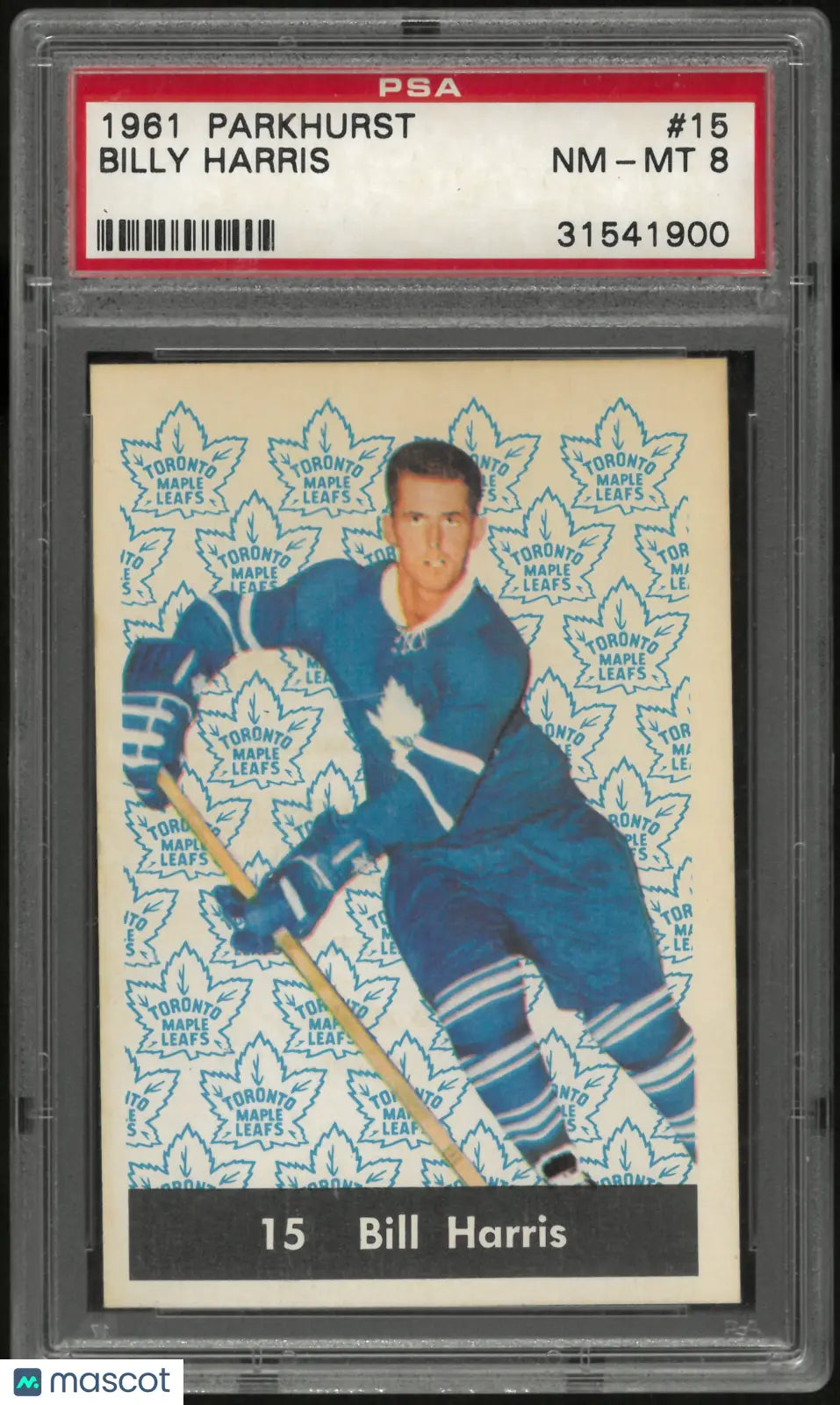 1961 Parkhurst Billy Harris PSA 8 