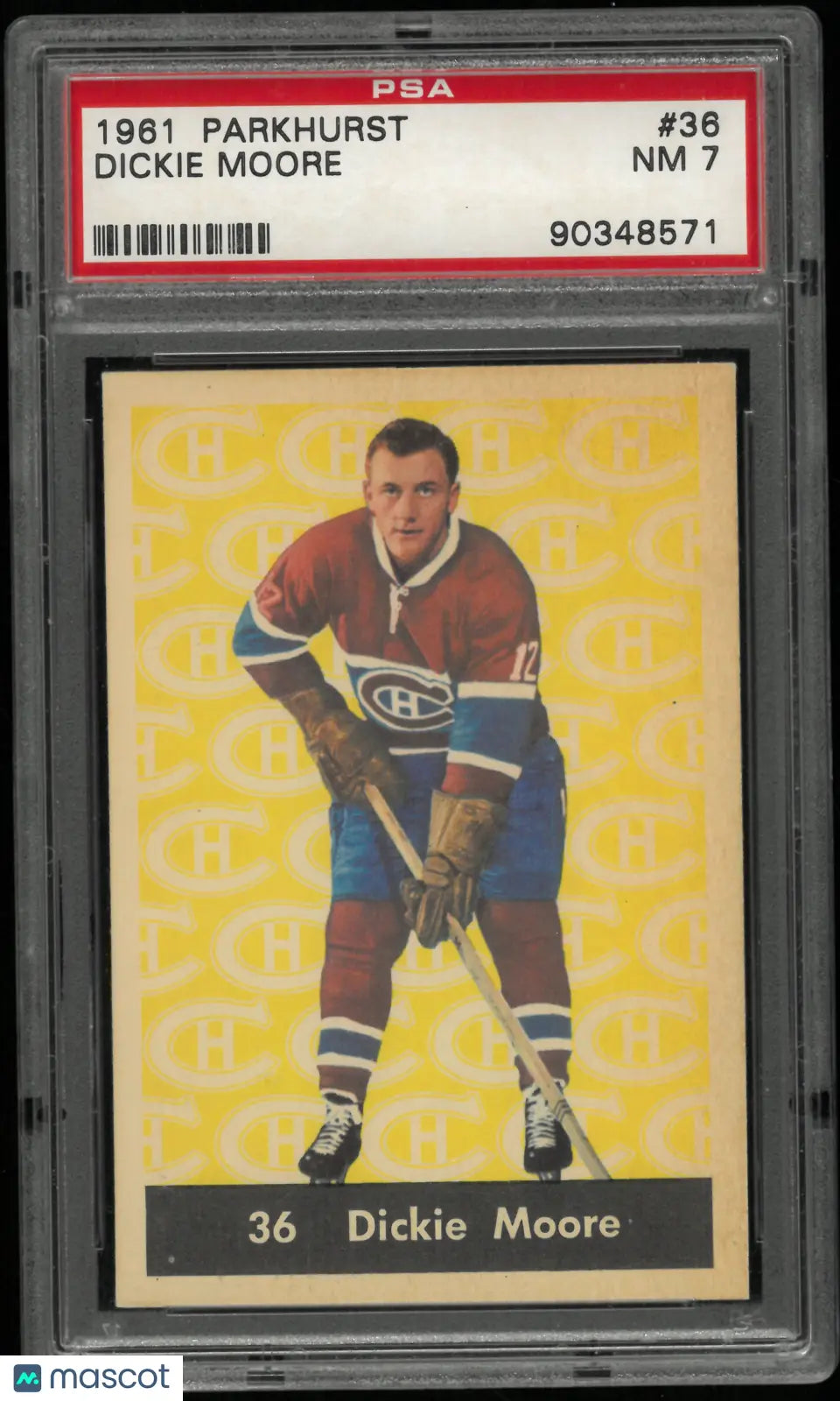 1961 Parkhurst Dickie Moore PSA 7 