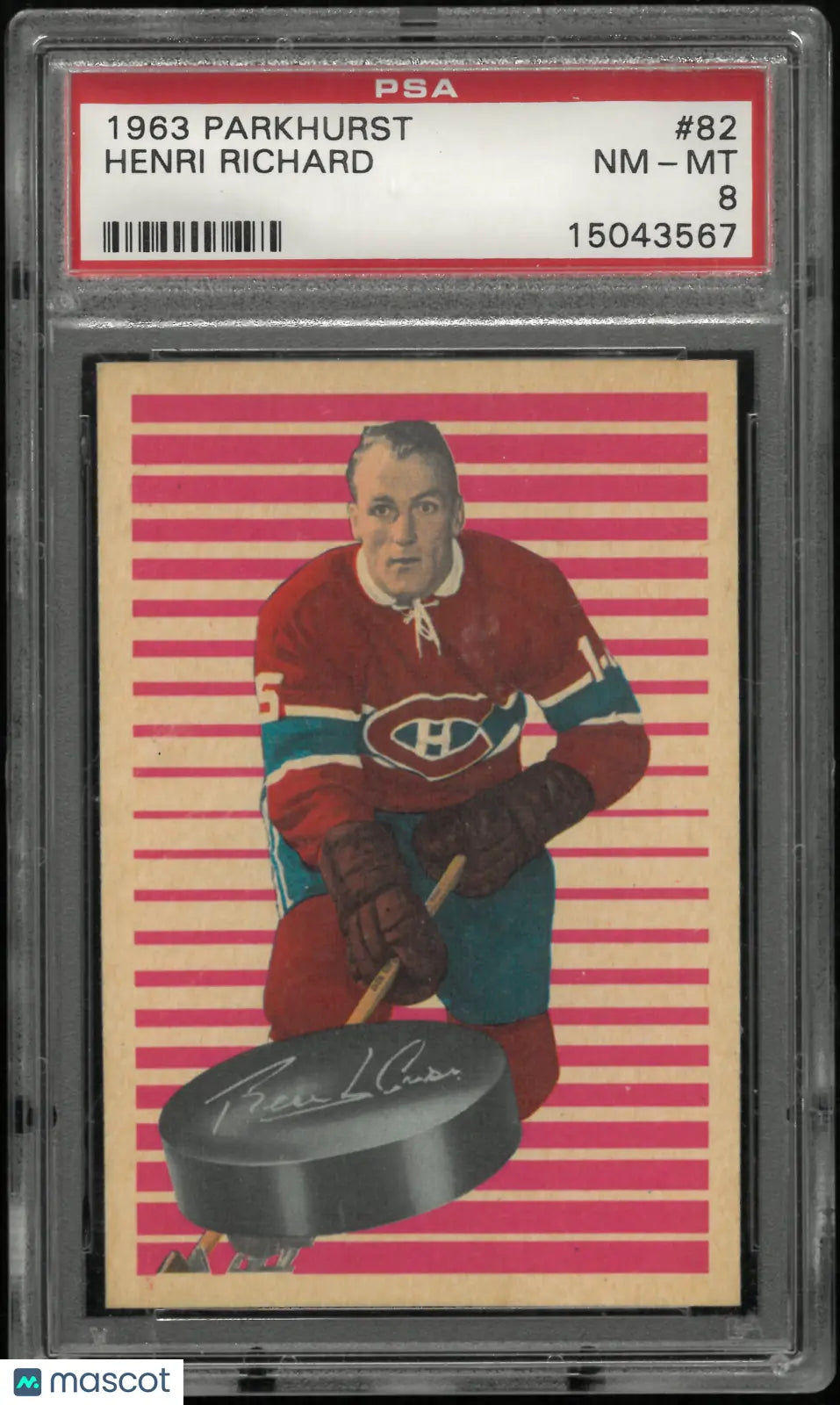 1961 Parkhurst Henri Richard #43 PSA 8 