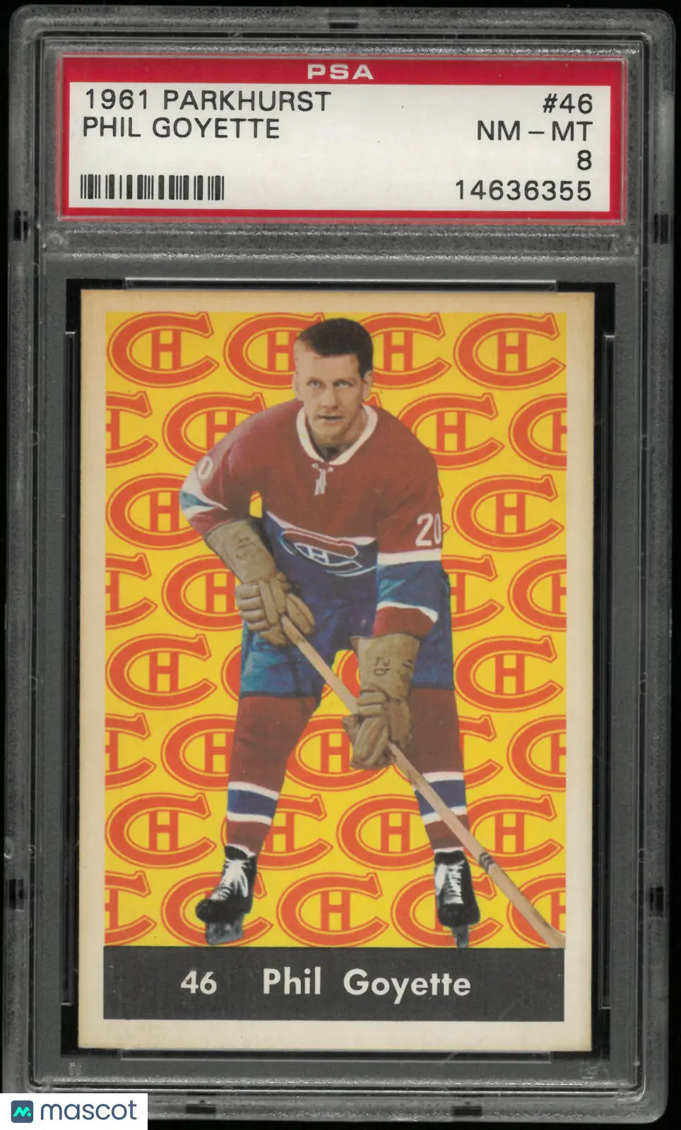 1961 Parkhurst Phil Goyette PSA 8 