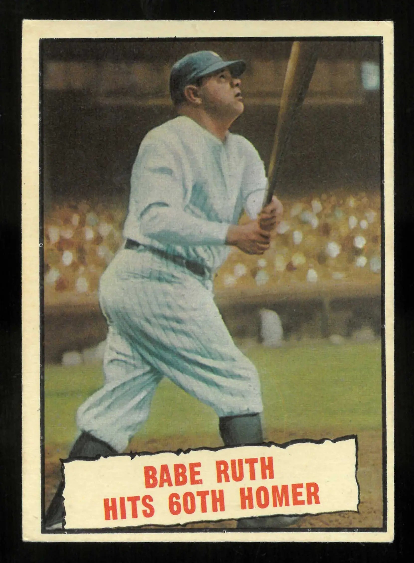 1961 Topps Vintage Baseball Babe Ruth Hits 60th Homer 