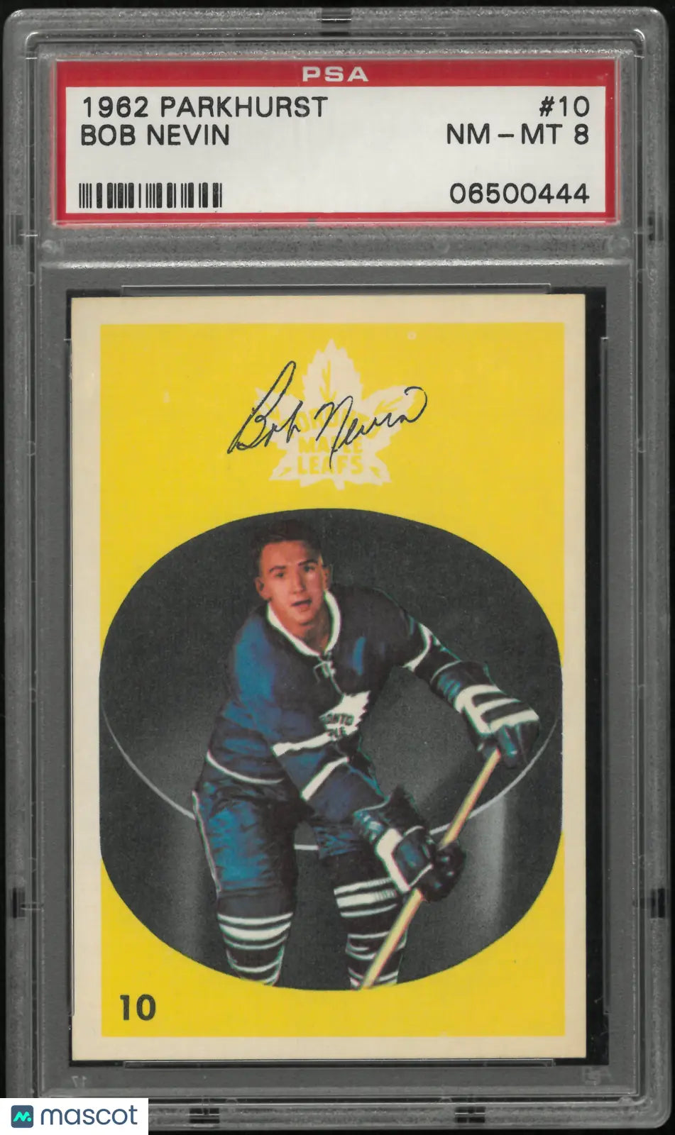 1962 Parkhurst Bob Nevin PSA 8 