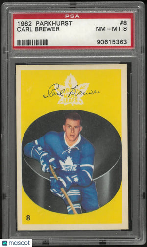 1962 Parkhurst Carl Brewer PSA 8 