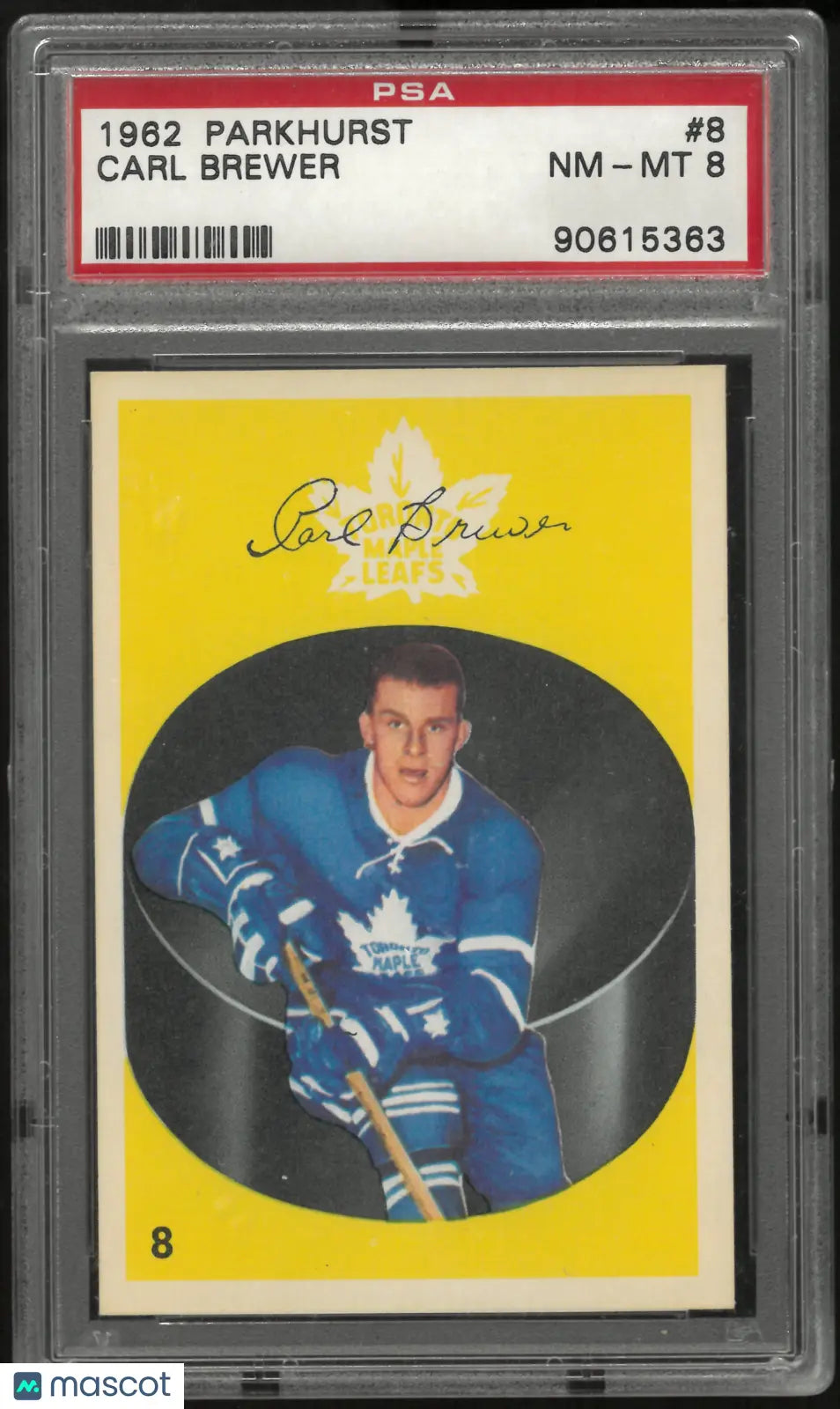 1962 Parkhurst Carl Brewer PSA 8 