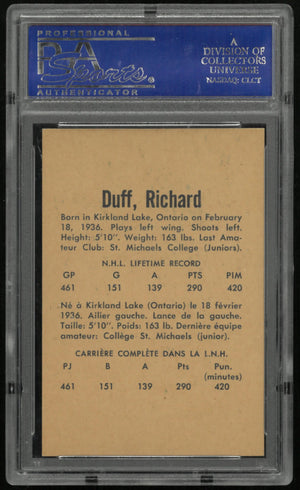 1962 Parkhurst Dick Duff PSA 8 