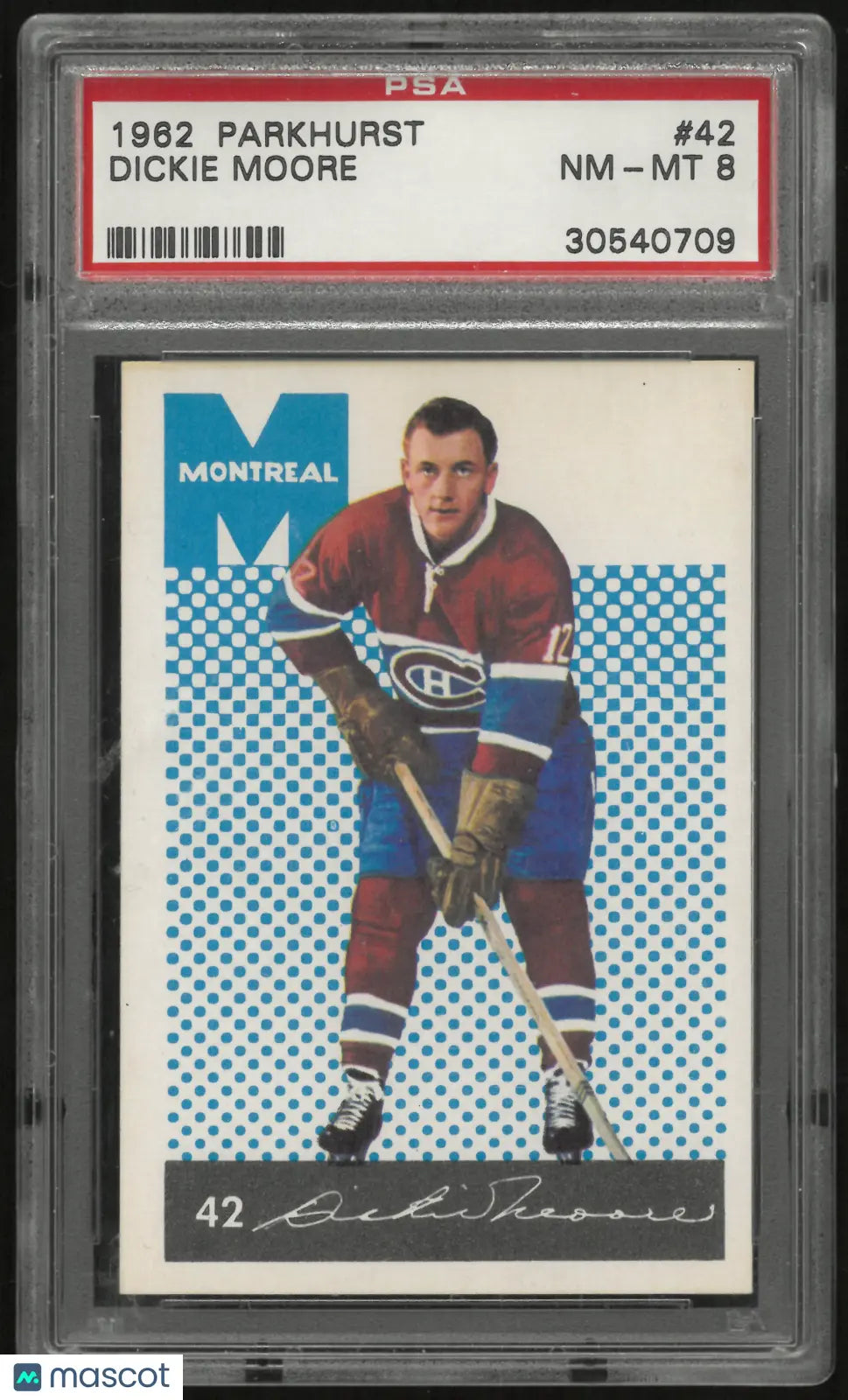 1962 Parkhurst Dickie Moore PSA 8 