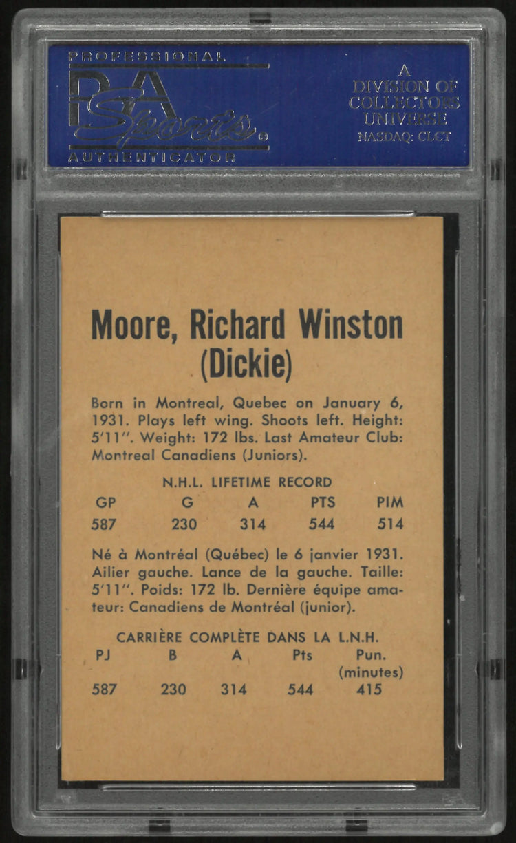 1962 Parkhurst Dickie Moore PSA 8 