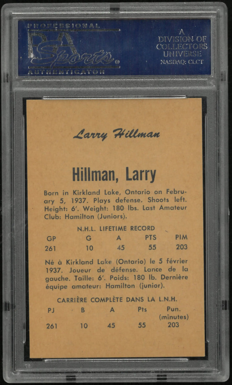 1962 Parkhurst Larry Hillman PSA 8 